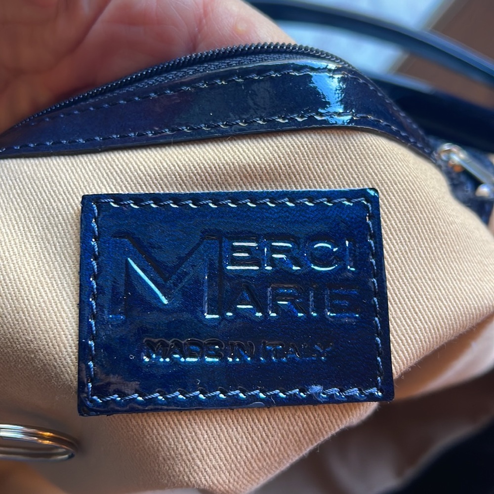 COPY - Merci Marie Italian patent leather hobo purse never used beautiful - Picture 6 of 12